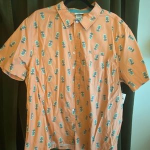 Disney Trash Can Button Up